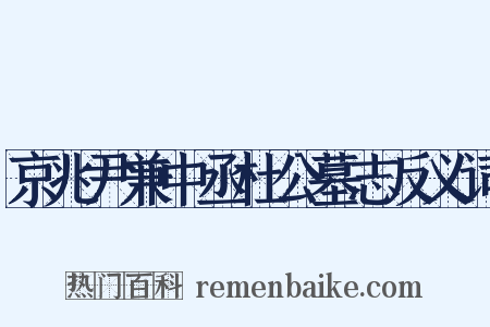 京兆尹兼中丞杜公墓志反义词是什么意思的图片